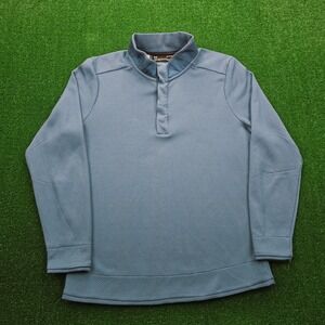 Under Armour ColdGear Golf Sweatshirt Mens Large Blue Teal Quarter Snap Pullover
